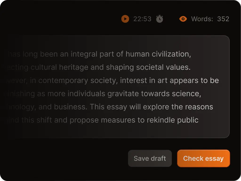 IELTS Writing Interface