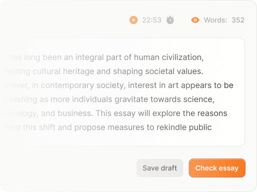 IELTS Writing Interface